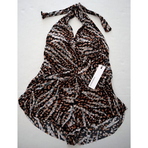 Magicsuit Sz 16 Black/Multi Natural Wonder Bianca 1-Piece Romper Swimsuit - Picture 1 of 11